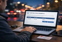 Trafik cezası sorgulama ekranını bilgisayardan kontrol eden sürücü