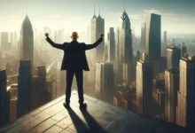 Başarılı erkeklerin özelliklerini yansıtan özgüvenli bir erkek, hedeflerine ulaşmak için çalışıyor